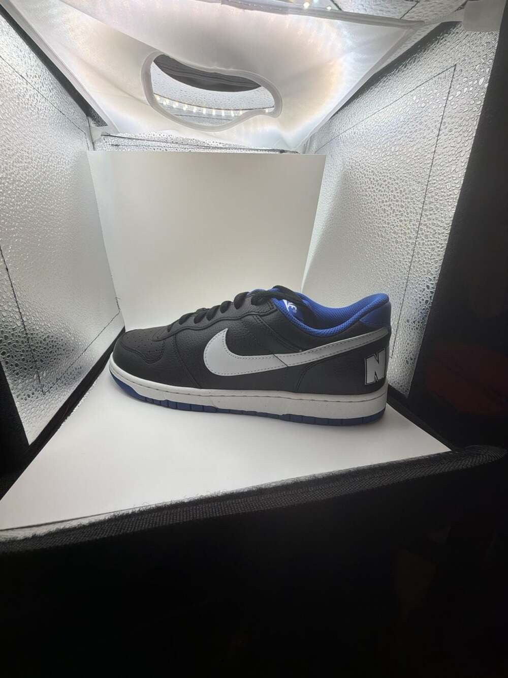 Nike Big Nike Low Black/Summit White/Hyper Royal Size 11